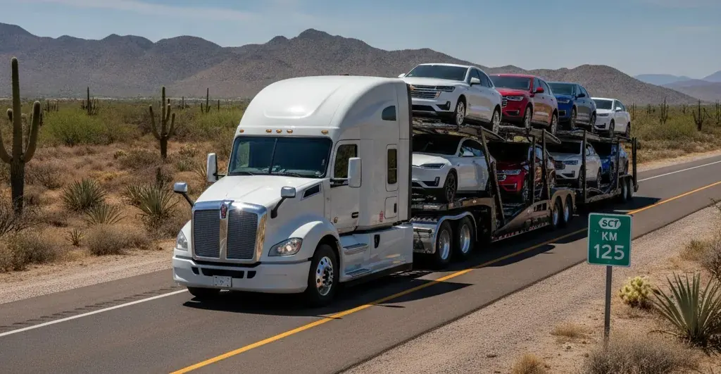 Madrina de Marina Logistics en carretera mexicana
